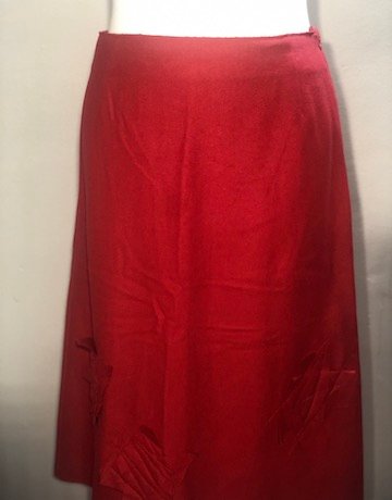 Autograph ( Marks and Spencer) RED Woven 80% Wool Blend Skirt – Size UK10/Eur 38