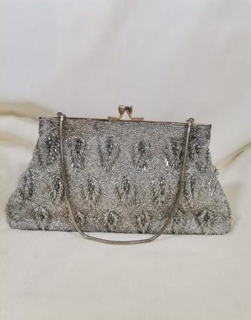Silver Vintage Clutch