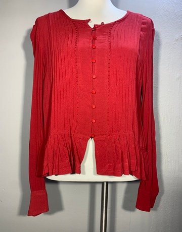 Country Road Viscose/Rayon Blend Red Top- Size L