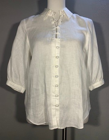 Witchery 100% Linen White Top- Size 6