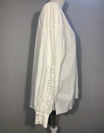 Witchery White 75% Cotton Blend Shirt- Size 16