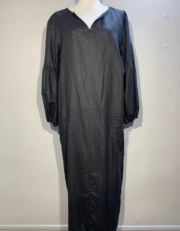 Desray Pure Linen Black Dress- Size 38