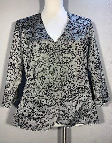 Plain Join Grey And Black Patterned Jacket- Size Medium
