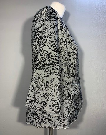 Plain Join Grey And Black Patterned Jacket- Size Medium