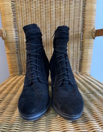 S.Oliver Black Suede Boots- Size 38 UK 5