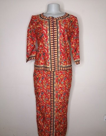 Singapore Exclusive Collection Batik Skirt & Top - Size X-Small
