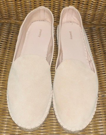 Poetry CREAM Suede Espadrilles Shoes - Size 6