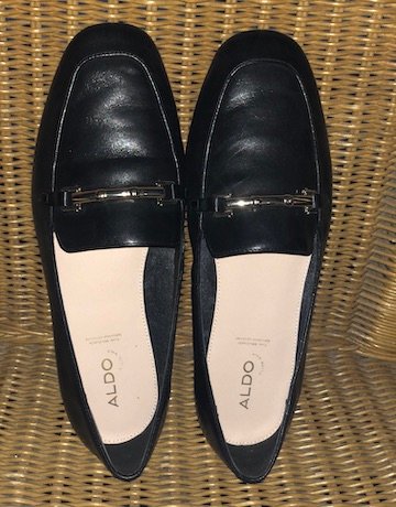 Aldo BLACK Leather Loafer Shoes – Size 7