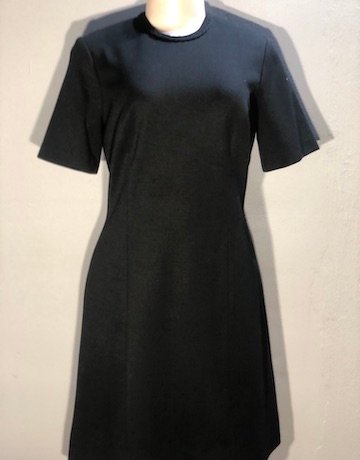 Vintage Carole BLACK Jersey Knit Dress - Size 34 ( Has a matching jacket)