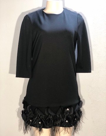 LIU JO BLACK Cotton Blend Cocktail Dress - Size Eur 42 / UK 14