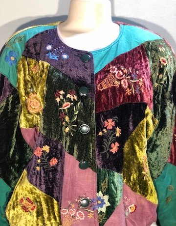 Vintage Di Bari Colourful Bomber Jacket – Size SA 38
