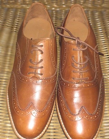 Country Road TAN Leather Brogue Shoes -Size 39 / SA 6