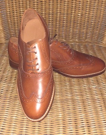Country Road TAN Leather Brogue Shoes -Size 39 / SA 6