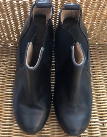 Trenery BLACK Leather Boots – Size Eur 37 / UK 4