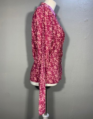 Excursion Pink Floral Cotton Shirt- Size Medium