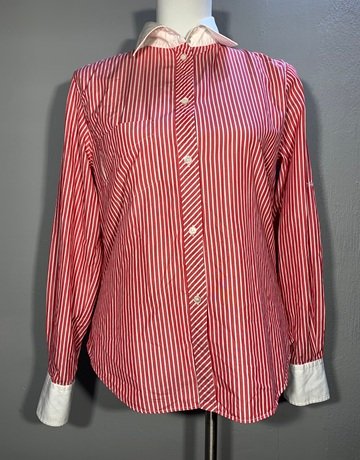 Paul Smith Red And White Pure Cotton Shirt- Size Medium