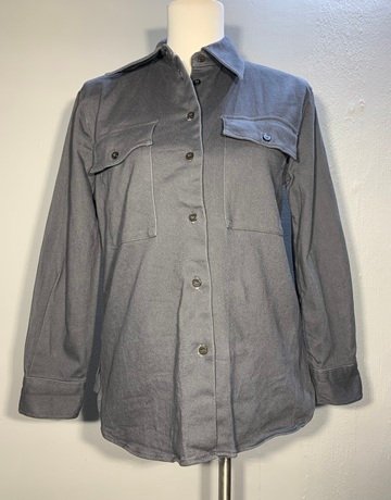 Country Road Grey Cotton Shirt- Size Small/Medium