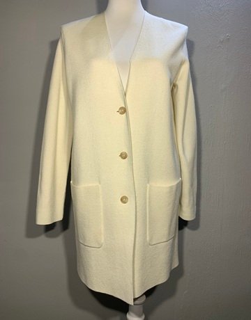 Uniqlo Cream Wool Jacket- Size Large