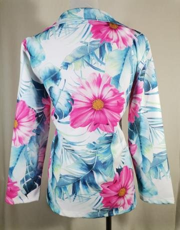 DOKO COLLECTION White Floral Jacket – Size L/36/12