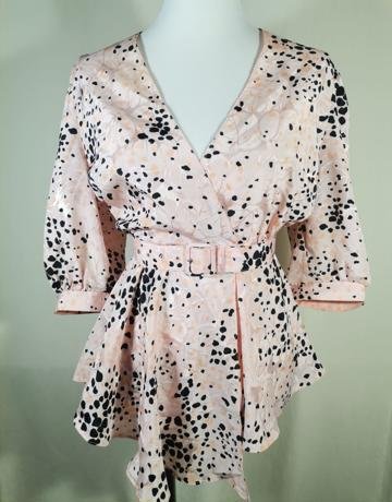 CAVIAR Pink Speckled Blouse - Size S/32/10