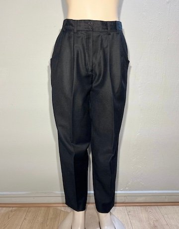 Vintage Giorgio BLACK Wool Pants - Size UK 12 (will fit UK 10)