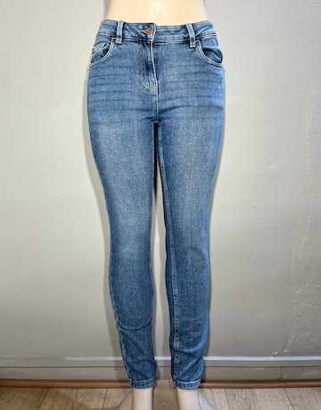 Next BLUE Mid Rise Jeans - Size UK 12R / Eur 40