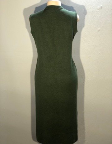 Portfolio KHAKI Wool Blend Knitted Dress – Size UK 16