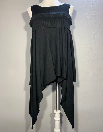 Black Viscose Blend Top (No Brand Name)- Size 34