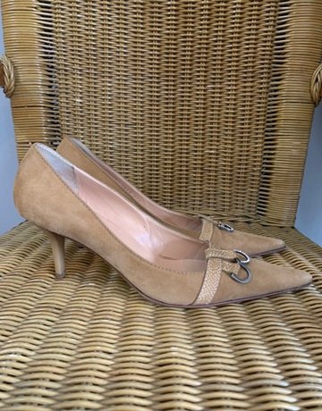 CASADEI Beige Suede Heels- Size 8.5 Please check if USA 8.5 or UK 6.5