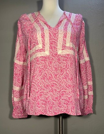 Per Una Pink And White Top- Size UK 10