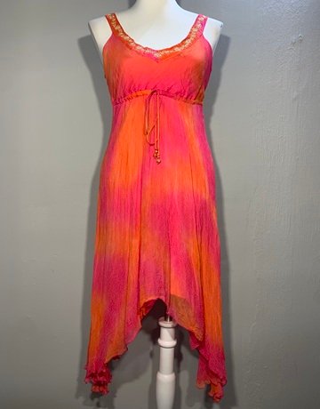 Aftershock Orange And Pink Dress- Size Large