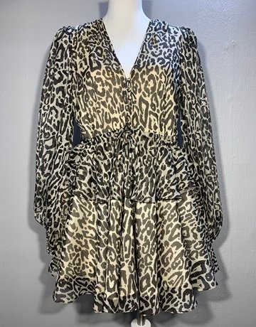Shonajoy Leopard Print Dress- Size UAS6/AUS10