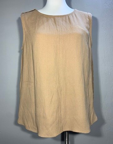 Trenery Beige Sleeveless Top- Size Large