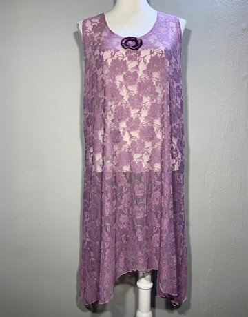 Eva Bella Lilac Lace Dress- Size 3XL