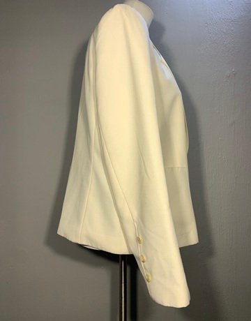 Vintage Cream Viscose Jacket (No Brand Name)- Size UK 14 / 38