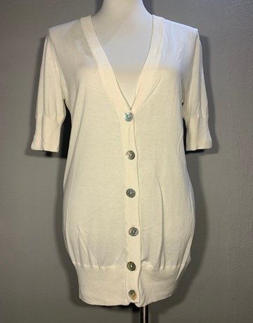Pringle White Cardigan- Size Large