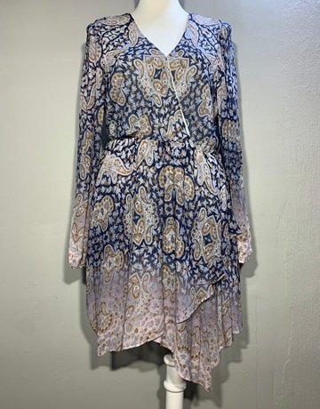 Forever New Blue Patterned Dress- Size USA 8 / UK 10