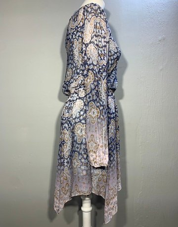 Forever New Blue Patterned Dress- Size USA 8 / UK 10