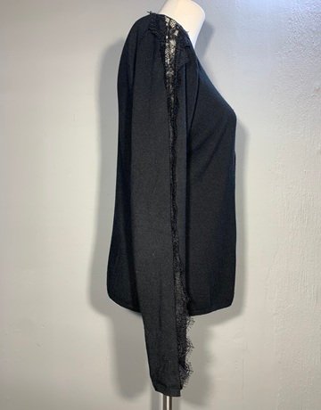 Neropale Viscose Blend Black Cardigan- Size Extra Large