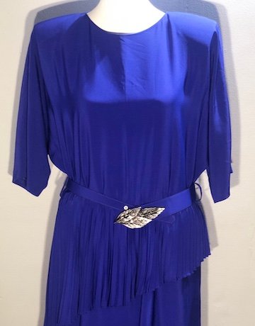 Vintage Ashleigh Colbalt Blue Dress – Size 38/97 (will fit Size 36)