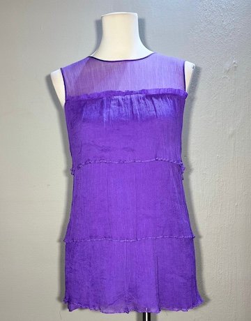 Nu Collective Purple Silk Top - Size Medium