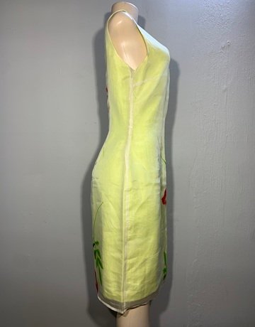 August Silk Collection Yellow Dress- Size 12