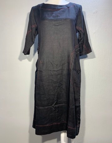 Hugo Flear Pure Linen Black Dress- Size 34-36 (New with tags)