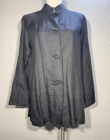 Hip Hop Black Linen Jacket- Size 34