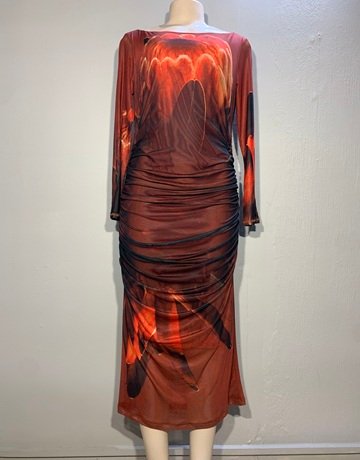 Hugo Flear Red Protea Dress- Size 30-32 ( new with tags)
