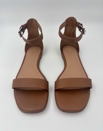 WITCHERY Ankle Strap Flat Sandals Size 41 Tan