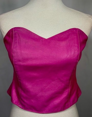 ANNE ROBB Leather Strapless Corset Size 36/92cm