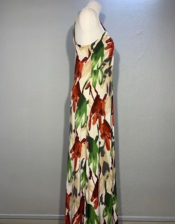 Marianna Green And Cream Dress- Size 36