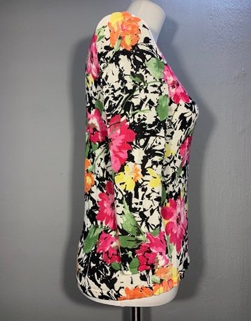 Ralph Lauren Floral Cotton Blend Top- Size Medium