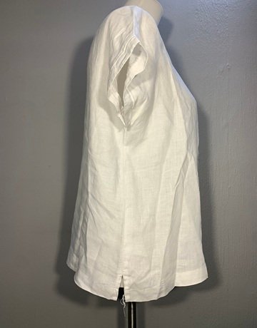 Vicci White Linen Top- Size Small